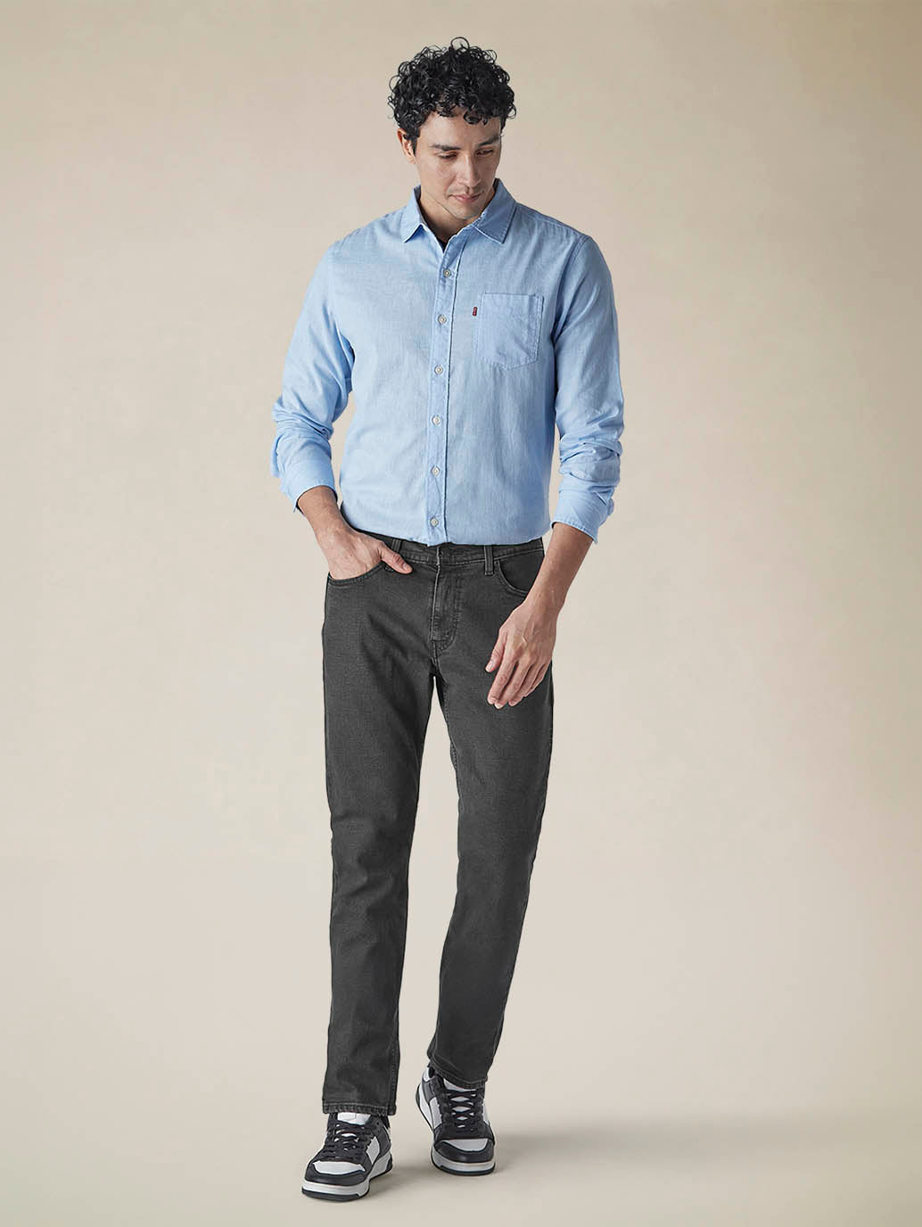 Men's 511 Charcoal Grey Slim Fit Mid Rise Jeans