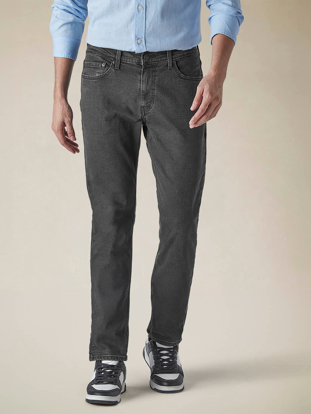 Men's 511 Charcoal Grey Slim Fit Mid Rise Jeans - 2322e954-59da-4ac7-a2ca-2971b6bec3a0 View