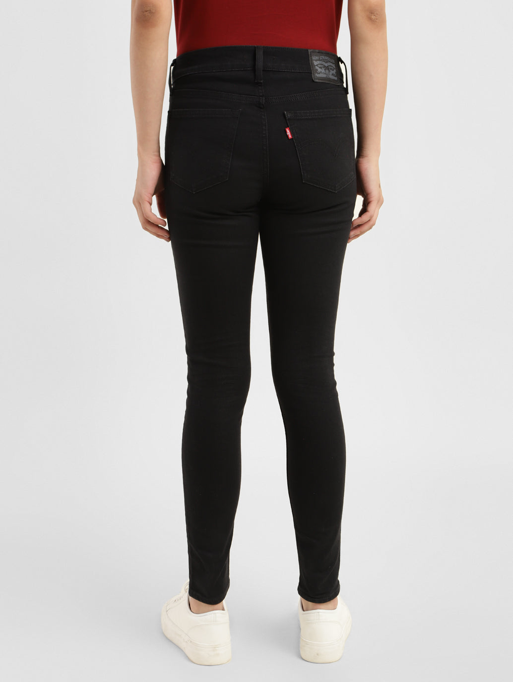 Women's 710 Black Skinny Fit Mid Rise Jeans - 3ad50df7-5270-47d7-8bdf-cb44823b7e32 View