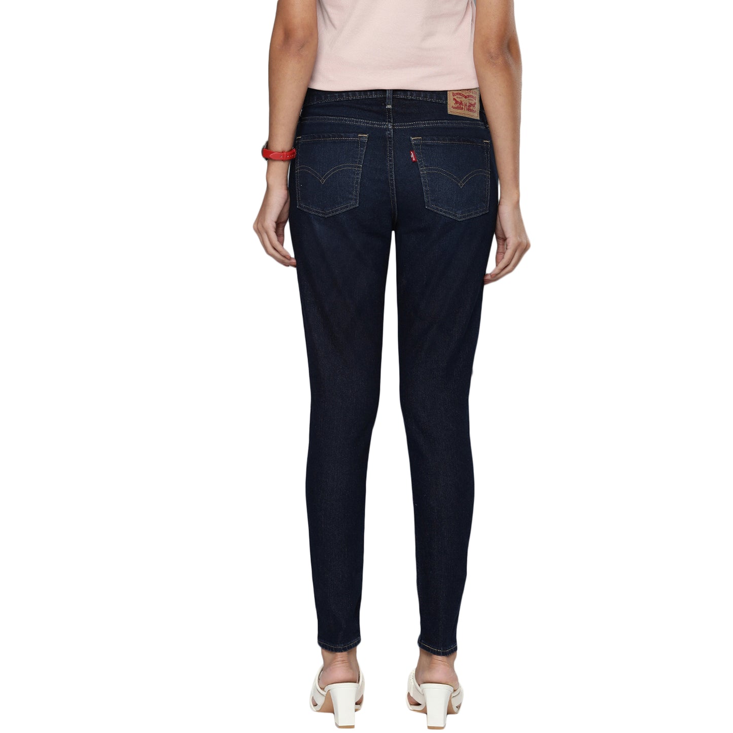 Women's 710 Blue Skinny Fit Mid Rise Jeans - 3 View