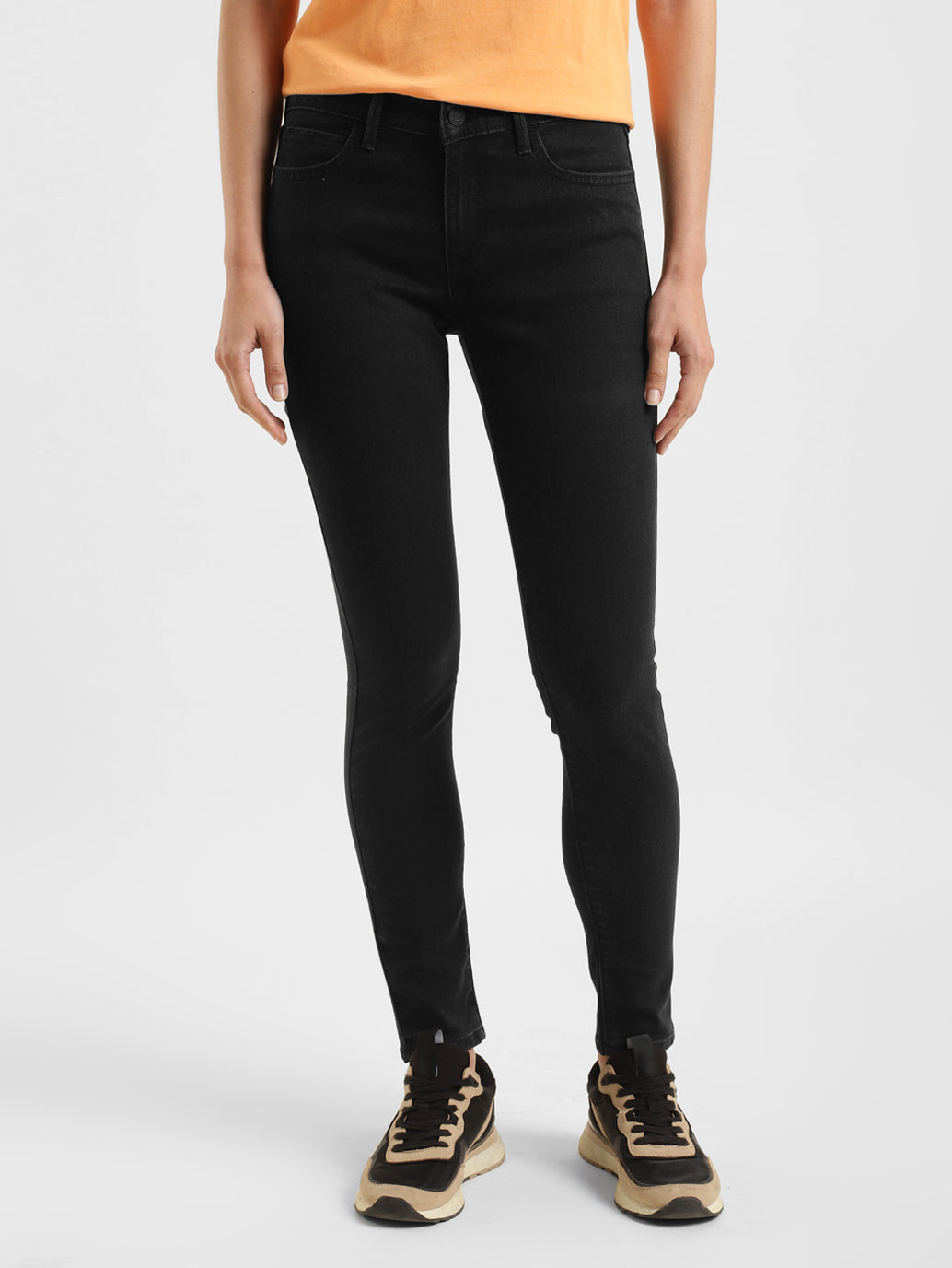 Women's 710 Black Skinny Fit Mid Rise Jeans - 2921beca-623b-4e13-9a48-6526ee9c53bf View