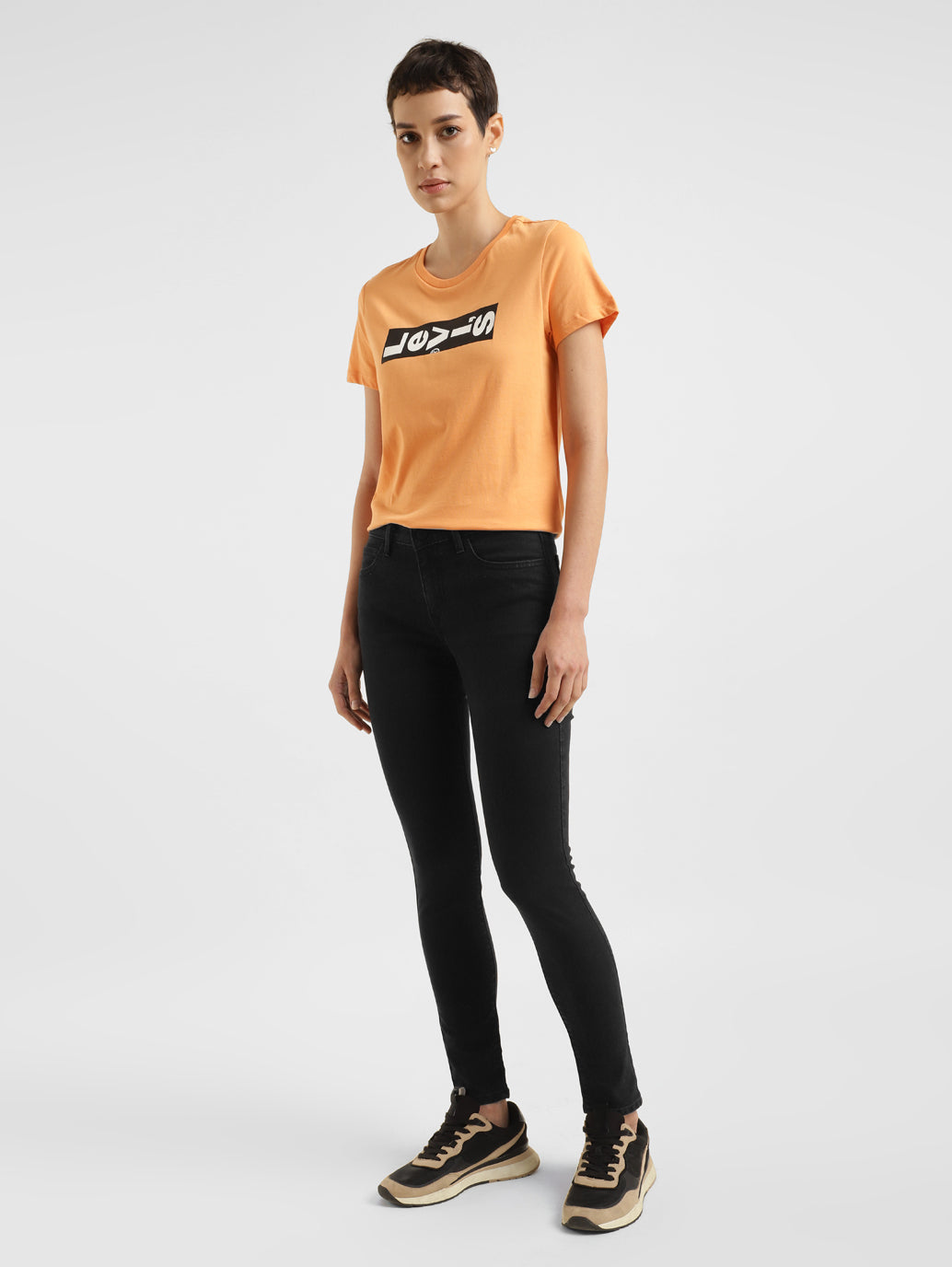 Women's 710 Black Skinny Fit Mid Rise Jeans - 616f26a4-0d82-447b-baaa-d34de0526201 View