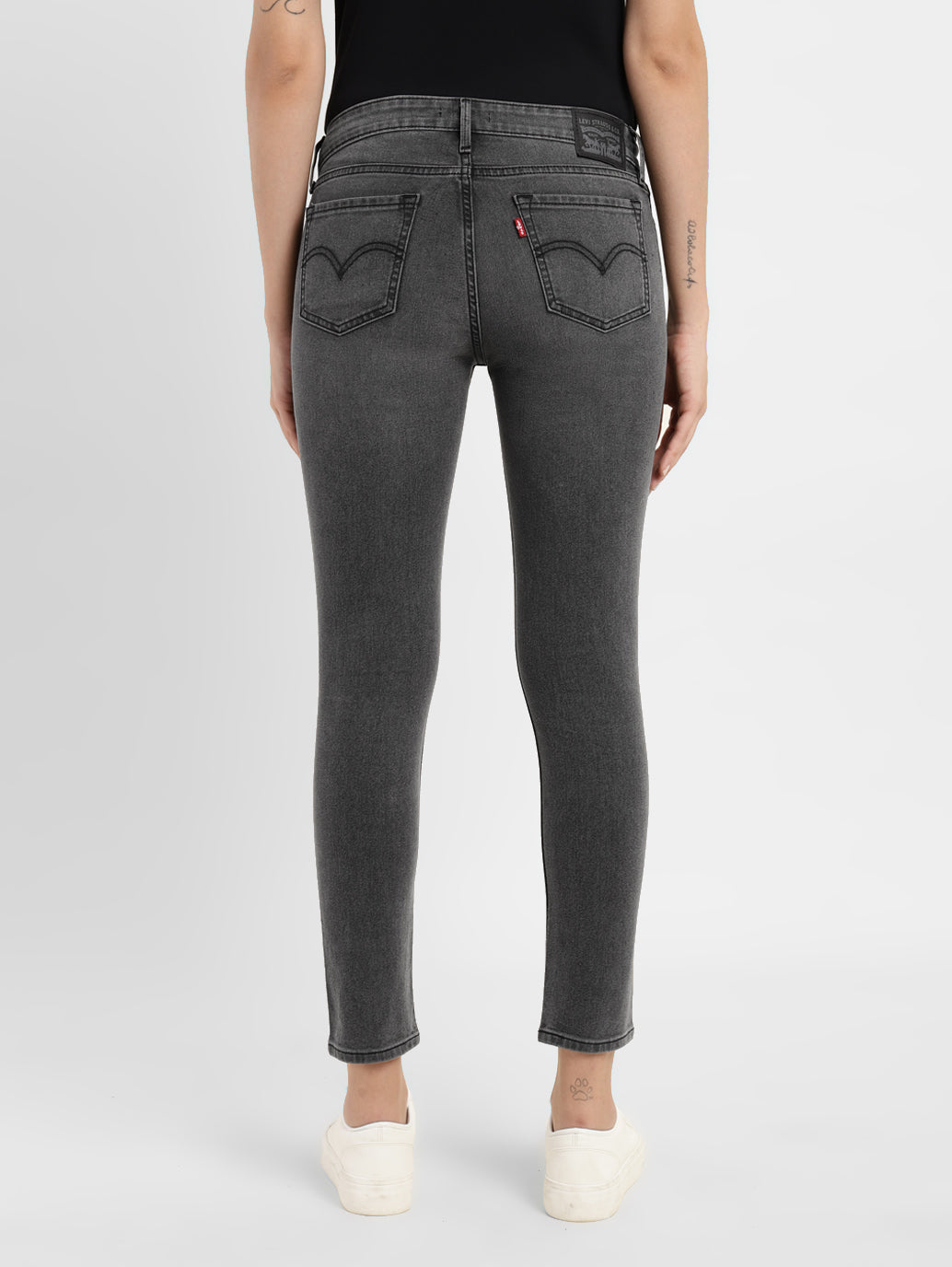 Women's 710 Black Skinny Fit Mid Rise Jeans - edc6a0ef-80f5-4f86-8e02-7bbcbc7ec5a0 View