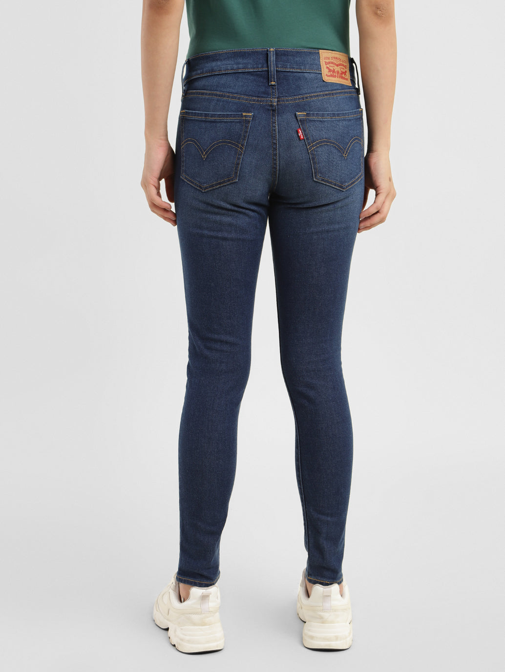 Women's 710 Blue Skinny Fit Mid Rise Jeans - db6654dc-72bc-45f0-8fb9-a8061297784c View