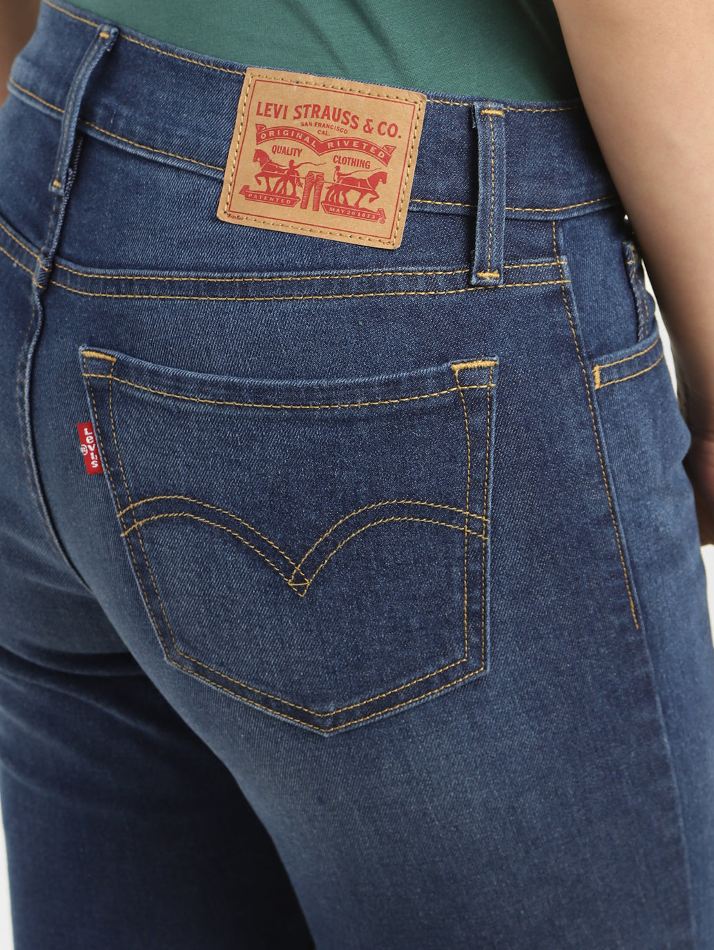 Women's 710 Blue Skinny Fit Mid Rise Jeans - 9c220d42-b3e1-4801-a8e7-2d7e0ebd2c73 View