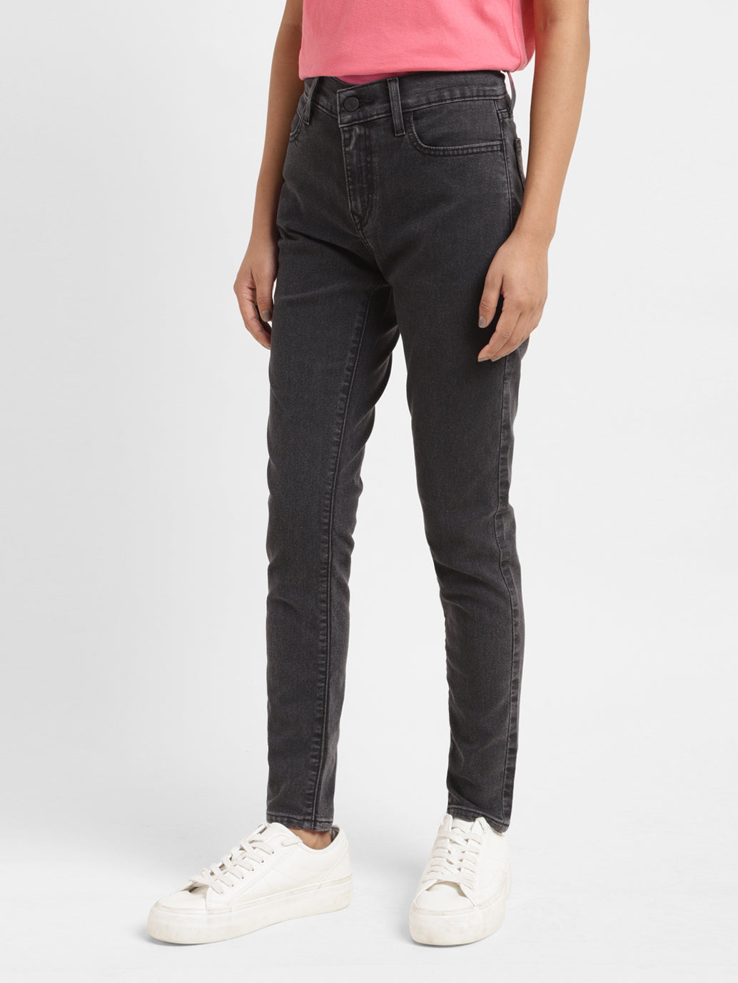 Women's 710 Black Skinny Fit Mid Rise Jeans - c0952d2d-5c82-4d18-b4d7-be6f04e5d415 View