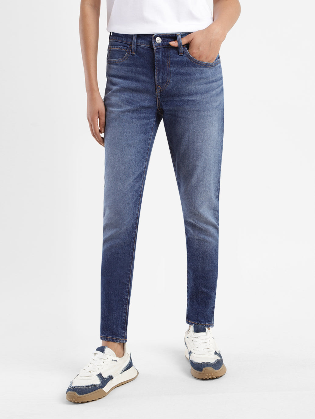 Women's 710 Blue Skinny Fit Mid Rise Jeans - f6c6995b-95d0-4b80-a1d2-95760abdc46d View