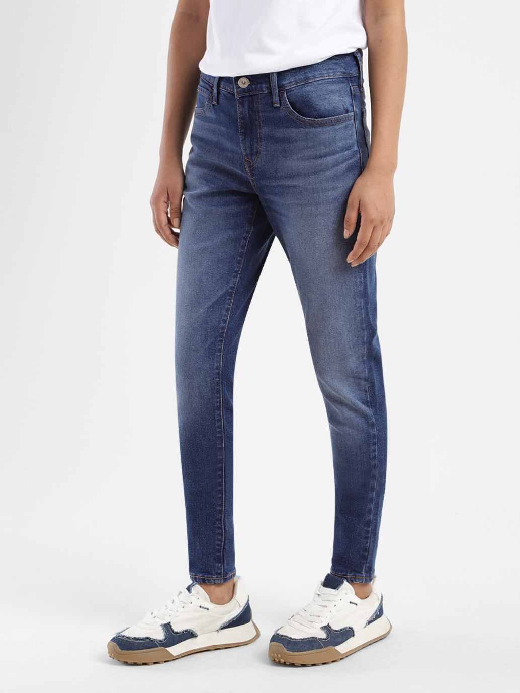 Women's 710 Blue Skinny Fit Mid Rise Jeans - b206f246-45bf-4c2b-b694-21010482da9c View