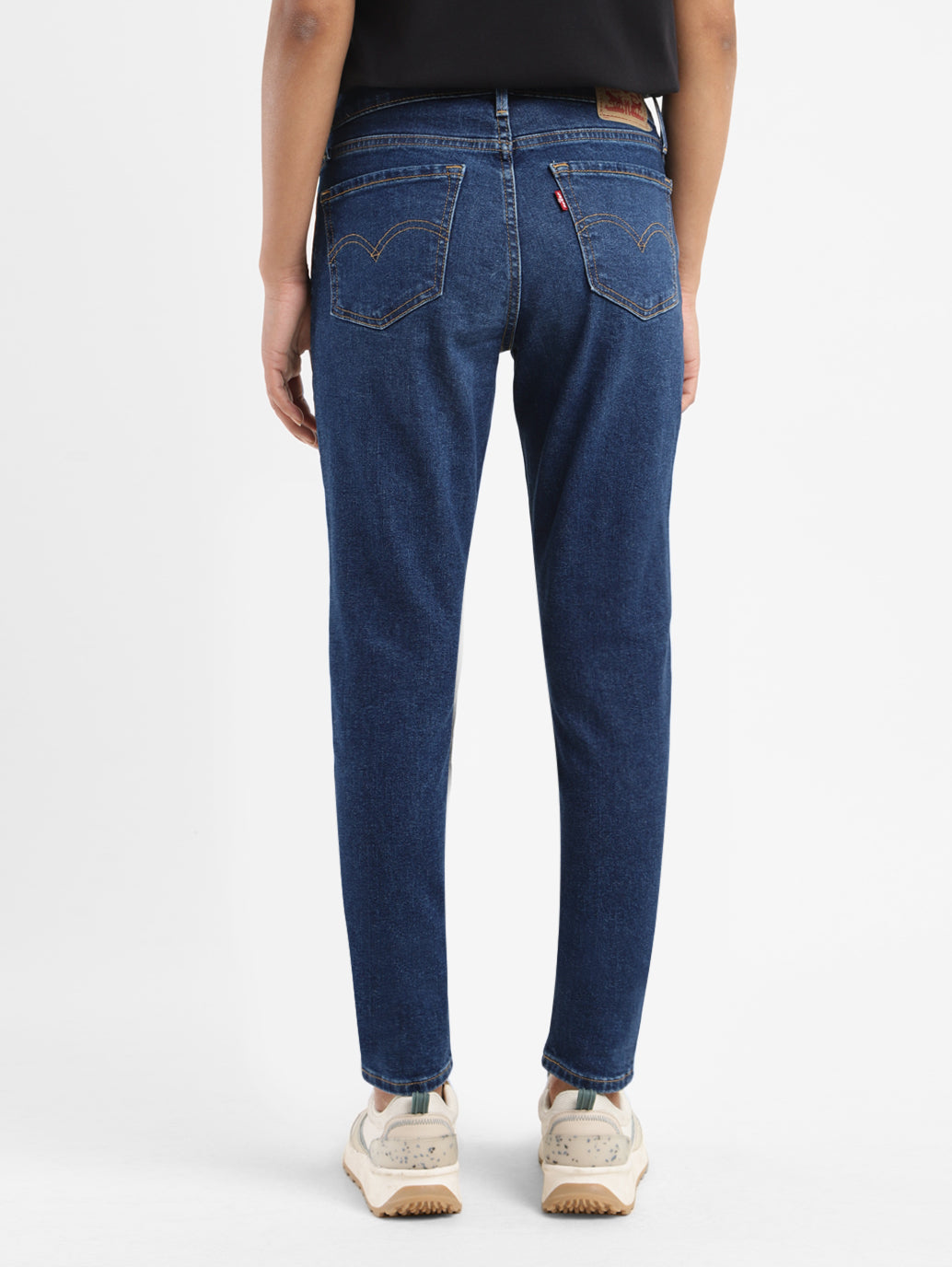 Women's 710 Blue Skinny Fit Mid Rise Jeans - 4e7101a0-00d3-43af-8a4c-03f14ba0c7bc View