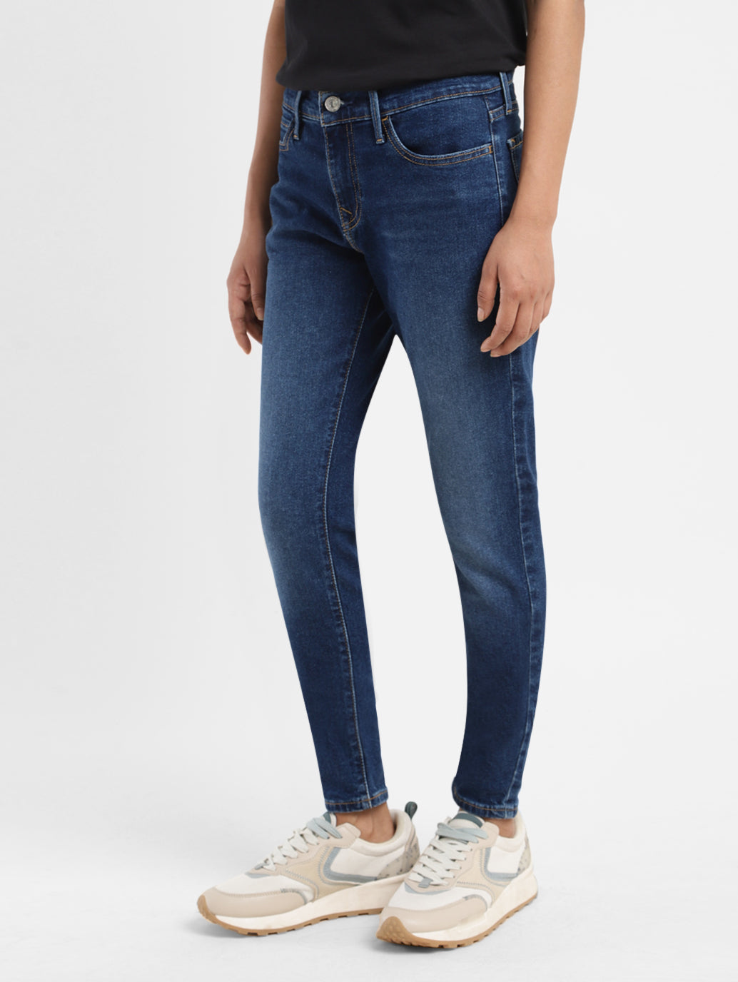 Women's 710 Blue Skinny Fit Mid Rise Jeans - 43382ed0-13c7-416c-8c95-eb0d829f6848 View