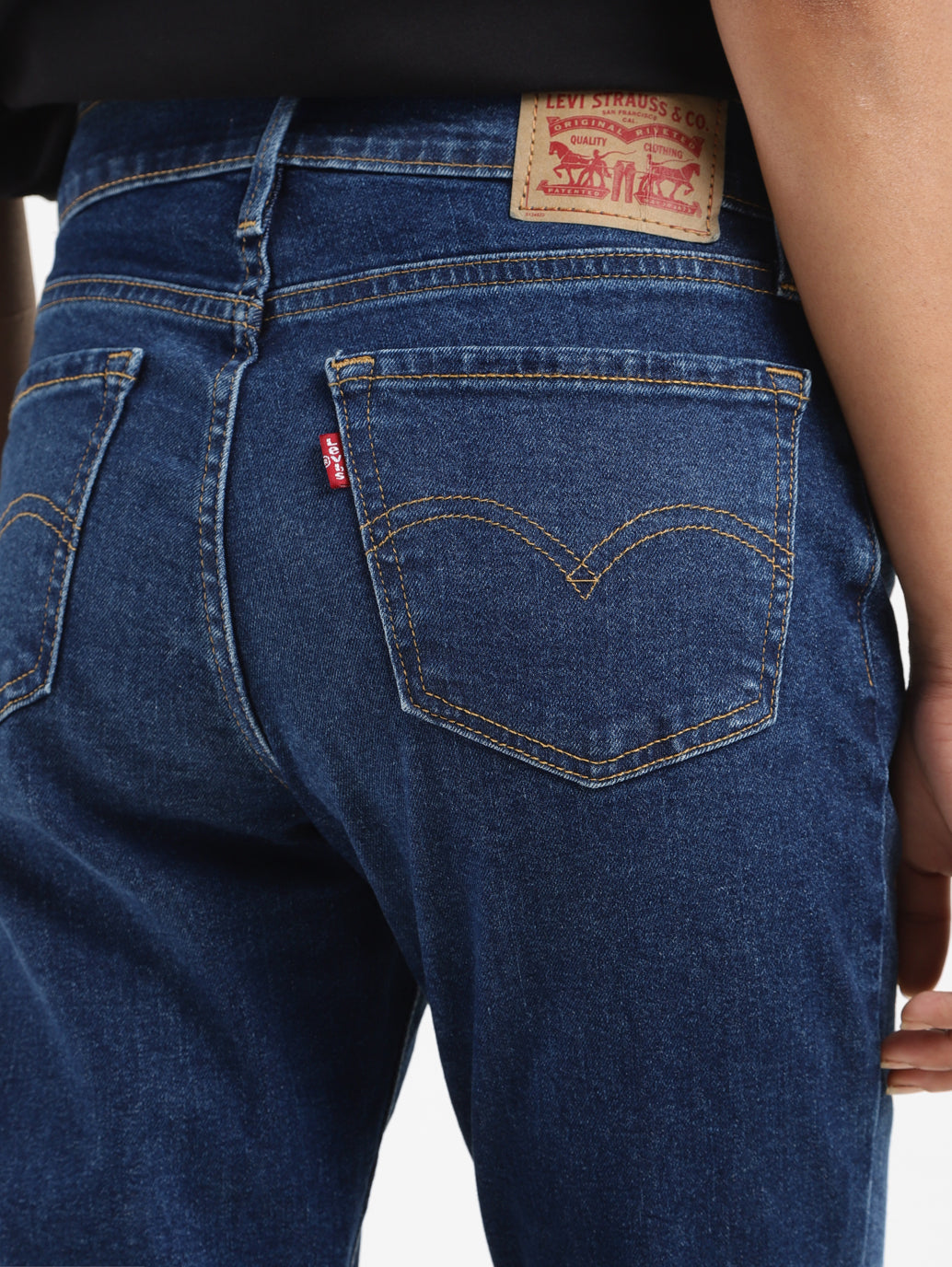 Women's 710 Blue Skinny Fit Mid Rise Jeans - 24f7ebf7-0205-43e5-9e43-b965e2e7252c View