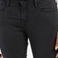 Women's 710 Black Skinny Fit Mid Rise Jeans - FrontDetails View