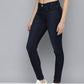 Women's 710 Blue Skinny Fit Mid Rise Jeans - Side View
