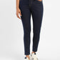 Women's 710 Navy Blue Skinny Fit Mid Rise Jeans - 4bb5d3e9-c15e-46c3-8b89-99803f2f8b63 View