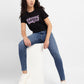 Women's 710 Blue Skinny Fit Mid Rise Jeans - Styleshot View
