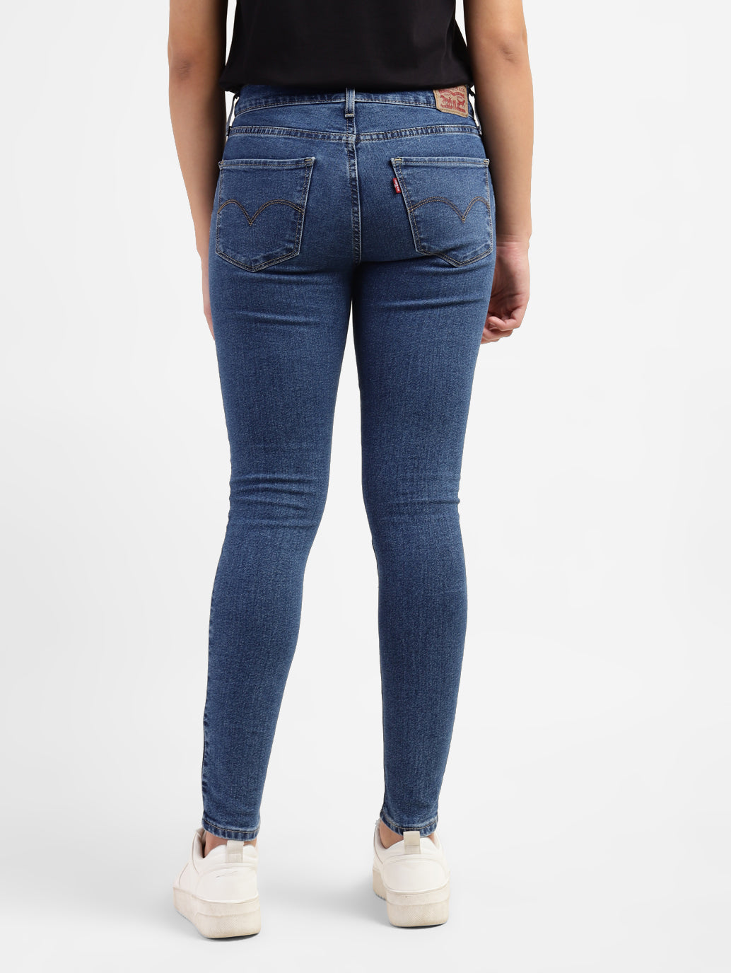 Women's 710 Blue Skinny Fit Mid Rise Jeans - f751d449-40fc-4fff-9193-fcf8db7bc718 View