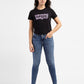Women's 710 Blue Skinny Fit Mid Rise Jeans - ModelFront View