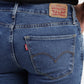 Women's 710 Blue Skinny Fit Mid Rise Jeans - Backdetails View