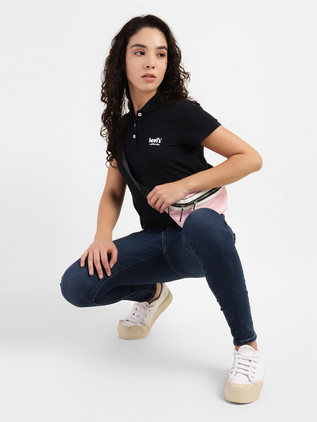 Women's 710 Blue Skinny Fit Mid Rise Jeans - 432703d2-c069-4dfe-adcf-12b04b3435c7 View