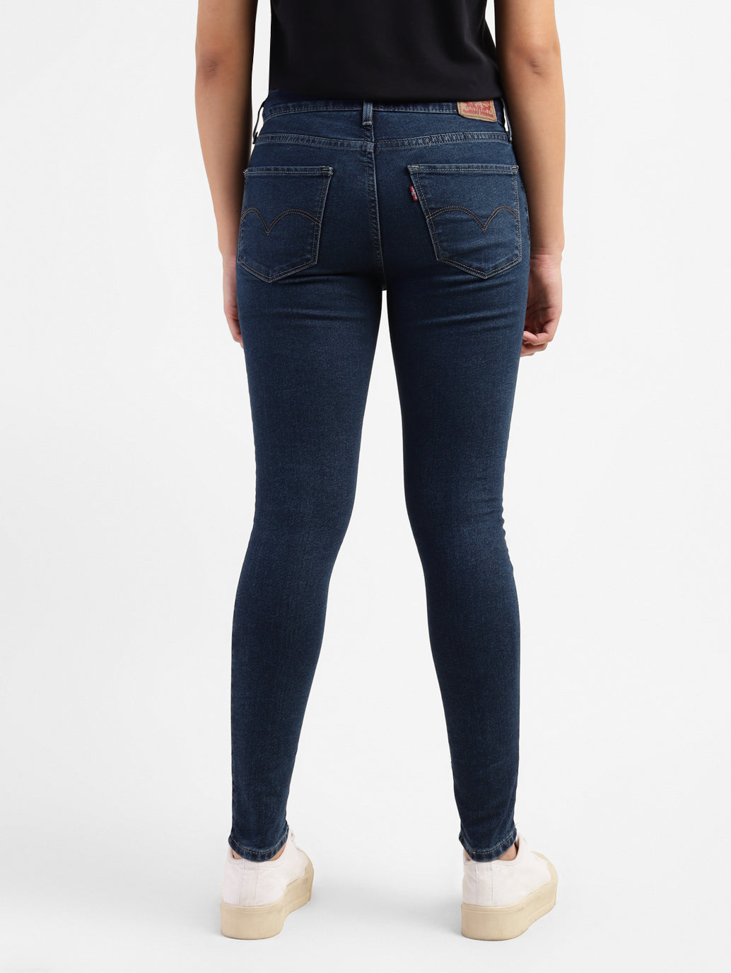 Women's 710 Blue Skinny Fit Mid Rise Jeans - ce639948-e191-4c25-a54b-50a2f1eca6c9 View
