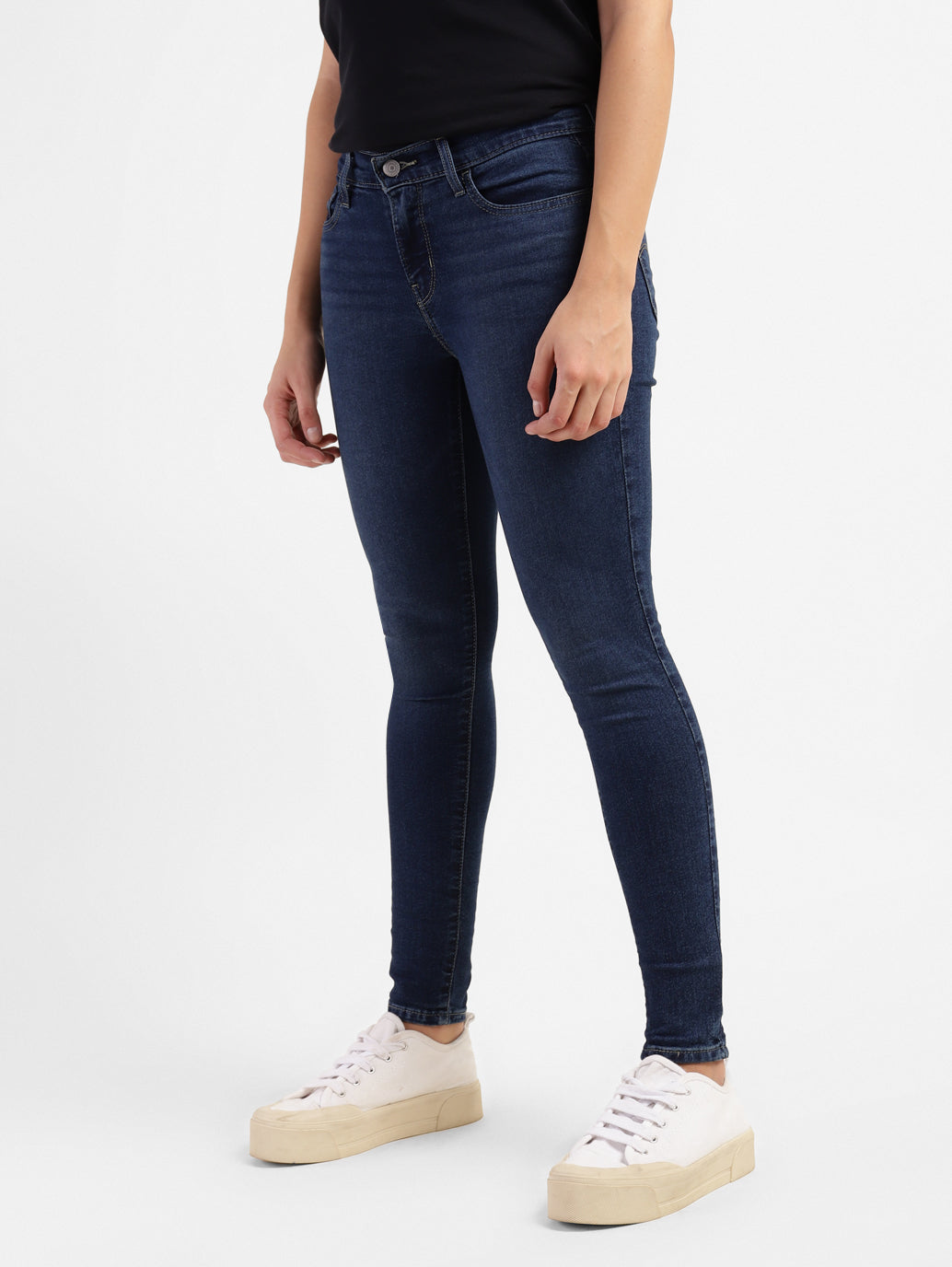 Women's 710 Blue Skinny Fit Mid Rise Jeans - 9eda2bba-7479-4c72-a5f7-ed355eff980c View