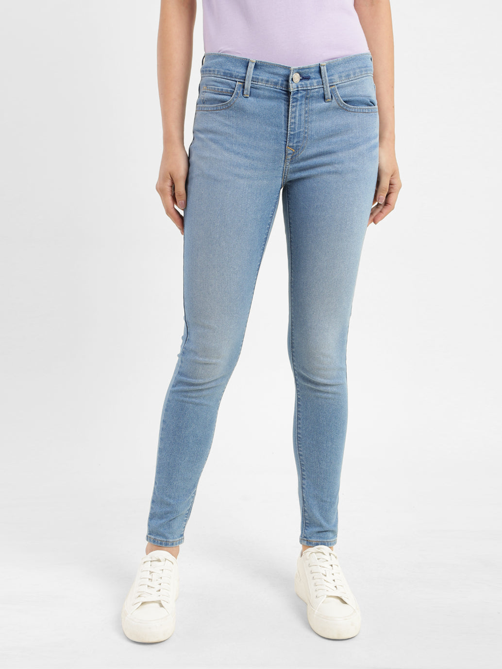 Women's 710 Blue Skinny Fit Mid Rise Jeans - f176c8a2-e22b-40f8-852d-876b8c0da72d View