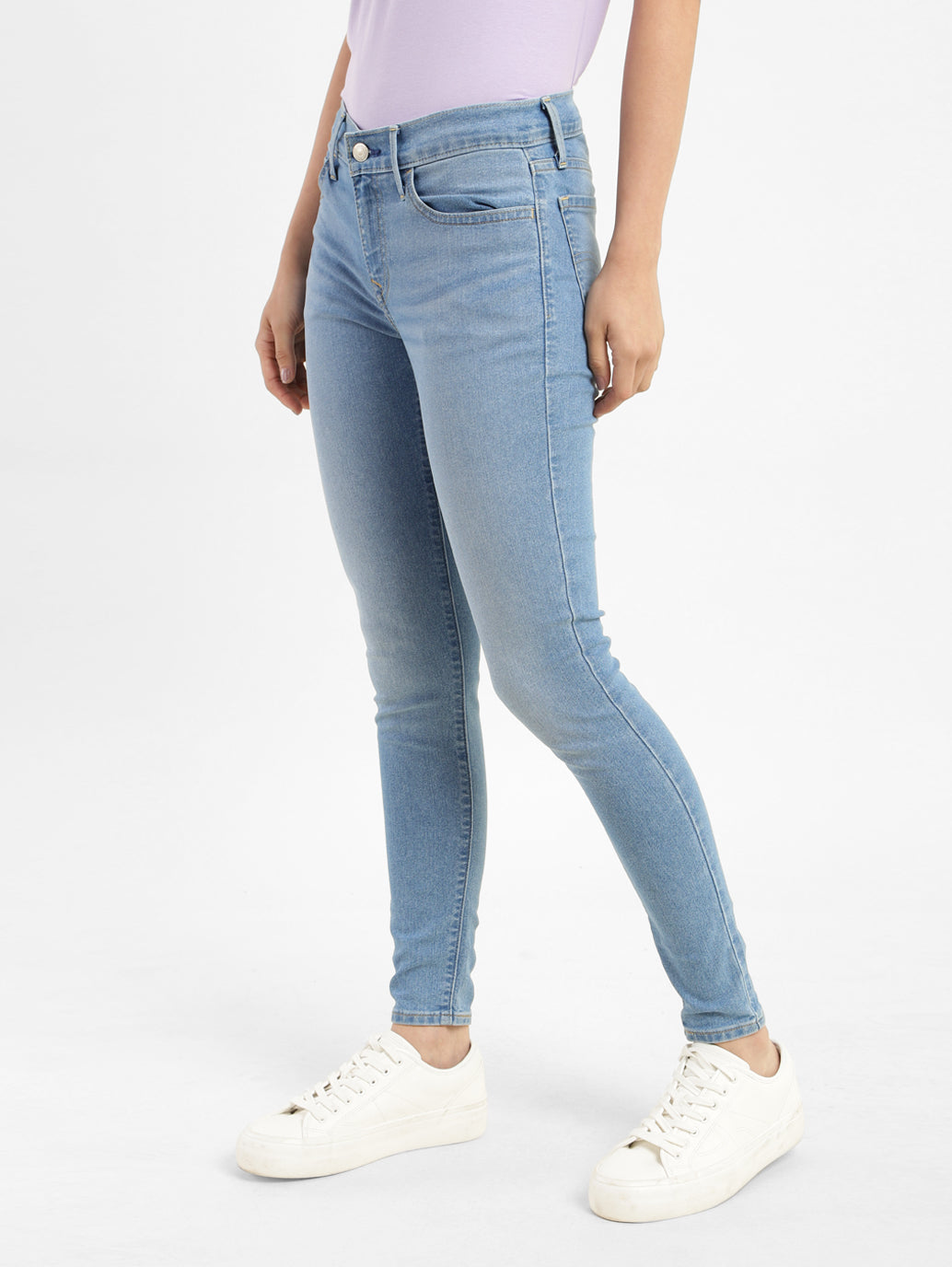 Women's 710 Blue Skinny Fit Mid Rise Jeans - d99c5558-0d1c-4556-b12a-ecbb0f27f11d View