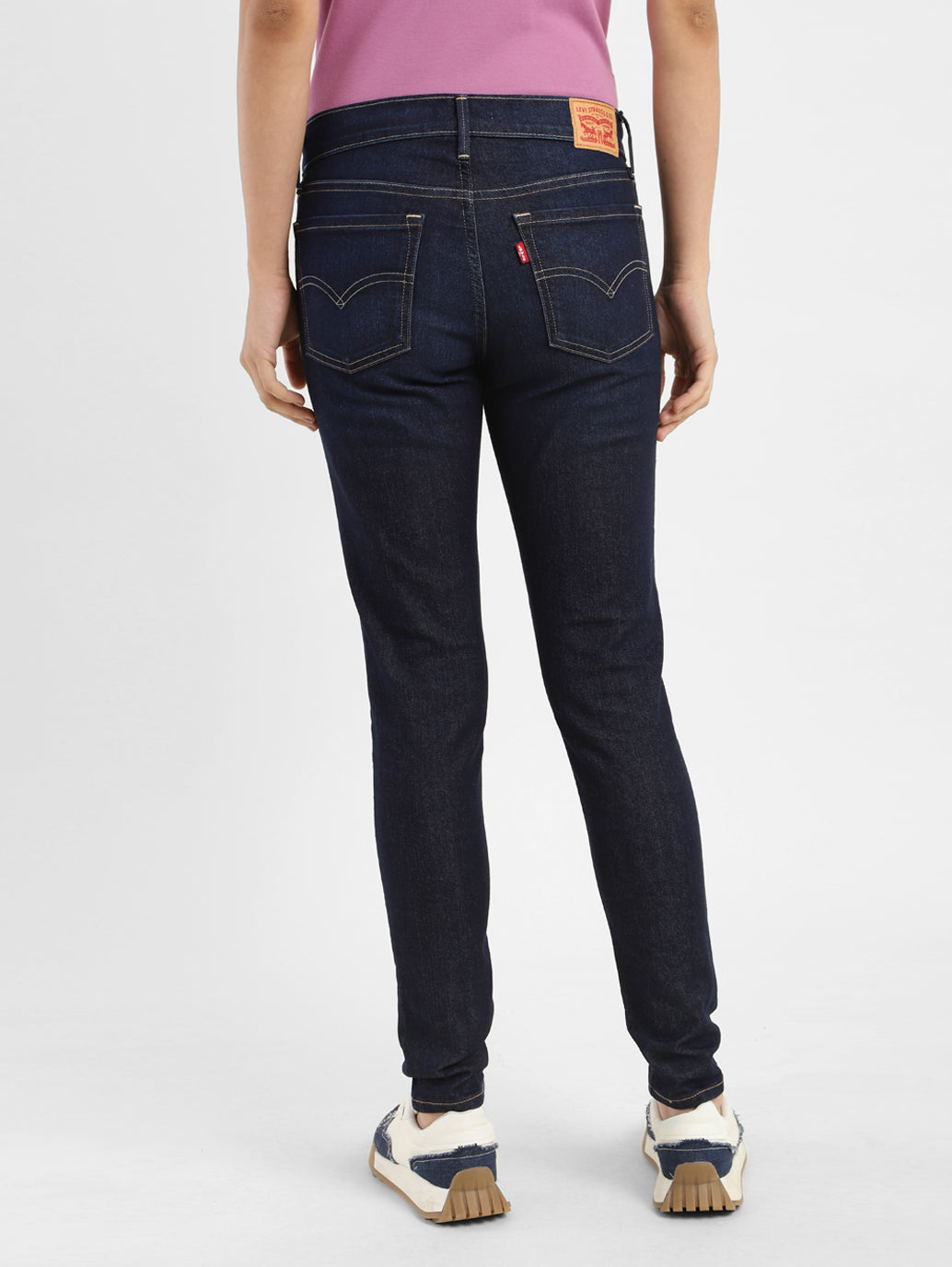 Women's 710 Blue Skinny Fit Mid Rise Jeans - 5c8d522c-8331-4d46-9906-271502d0c357 View