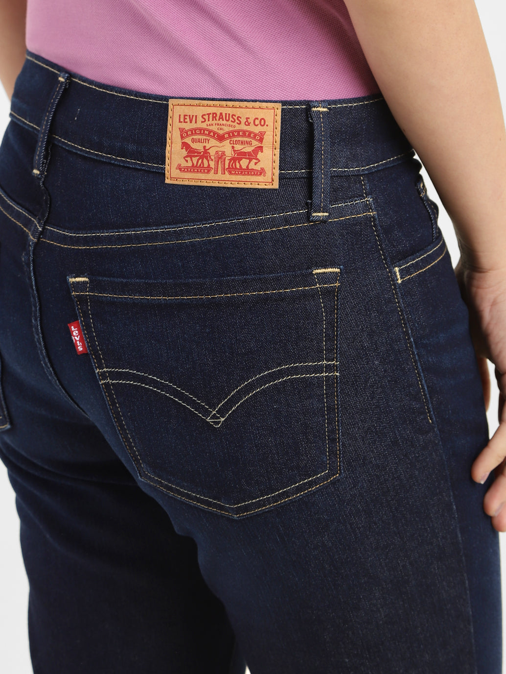 Women's 710 Blue Skinny Fit Mid Rise Jeans - 6376c38f-f054-41ad-8888-e291cd991bea View