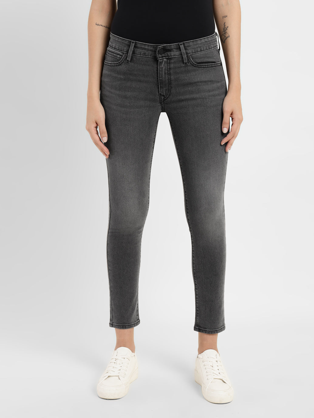 Women's 710 Grey Skinny Fit Mid Rise Jeans - 3ac426cd-d738-4c6d-9577-4af72a6dd3c8 View