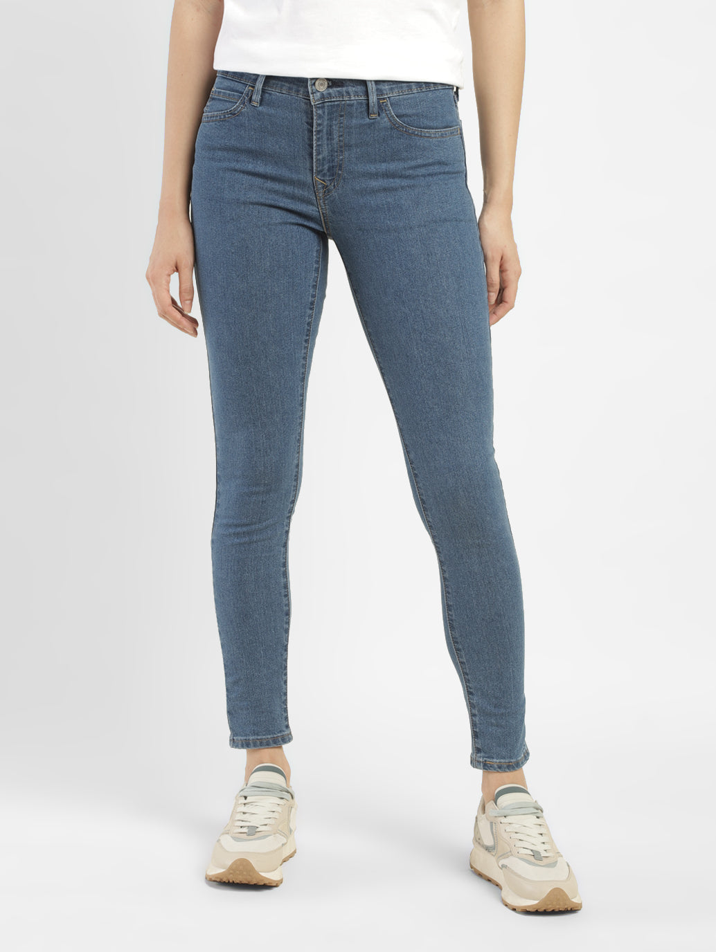 Women's 710 Blue Skinny Fit Mid Rise Jeans - 67ae0796-263f-49a1-ae34-659d9877b539 View