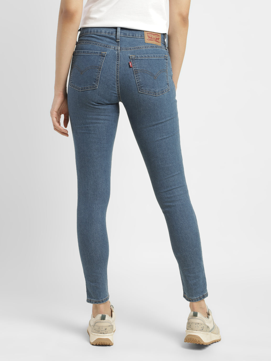 Women's 710 Blue Skinny Fit Mid Rise Jeans - 8f84b60f-0091-4fdc-9ca1-e0ce43146c4b View