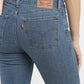 Women's 710 Blue Skinny Fit Mid Rise Jeans - BackDetails View