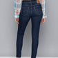 Women's 710 Blue Skinny Fit Mid Rise Jeans - Back View