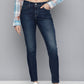 Women's 710 Blue Skinny Fit Mid Rise Jeans - front View