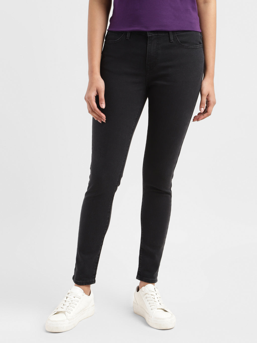 Women's 710 Blue Skinny Fit Mid Rise Jeans - 033bc7ee-9eee-476d-adb5-e8f073cc3eb9 View