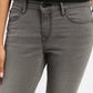 Women's 710 Dark Grey Skinny Fit Mid Rise Jeans - FrontDetails View