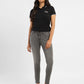 Women's 710 Dark Grey Skinny Fit Mid Rise Jeans - ModelFront View