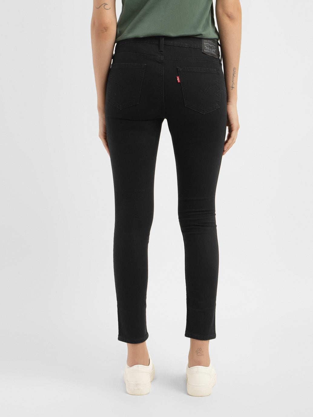 Women's 711 Black Skinny Fit Mid Rise Jeans - 98add384-8c83-4968-aaeb-67a6dbb3d682 View