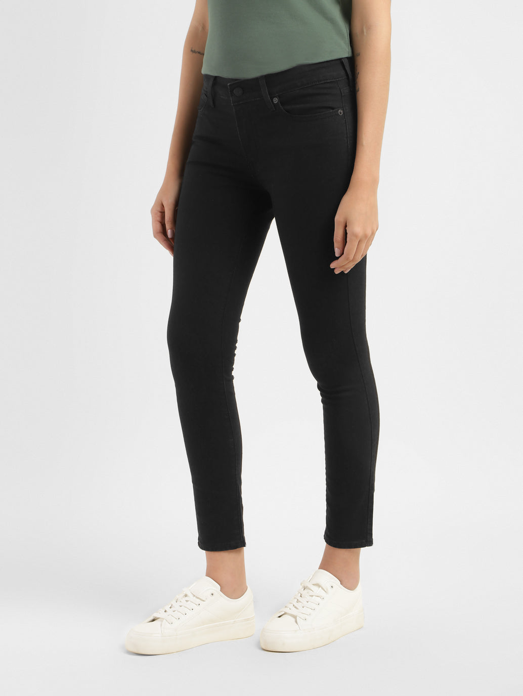 Women's 711 Black Skinny Fit Mid Rise Jeans - 8e4c4300-3f92-4332-9dbb-6fa105618be6 View