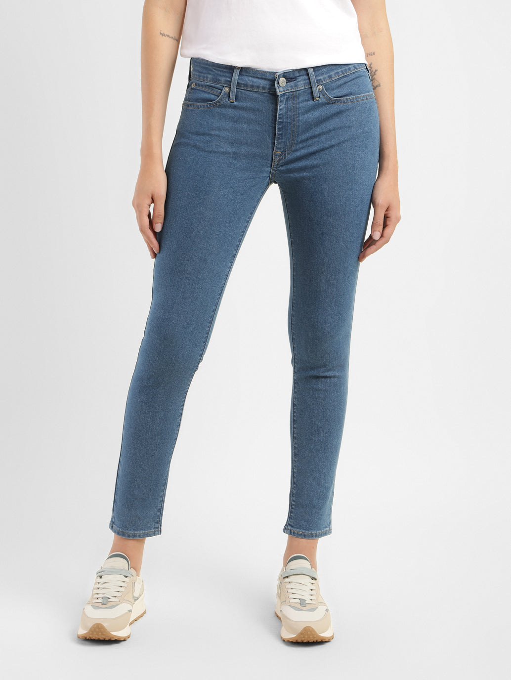 Women's 711 Blue Skinny Fit Mid Rise Jeans - c743232f-0f50-4ecf-979d-657f773cffaf View