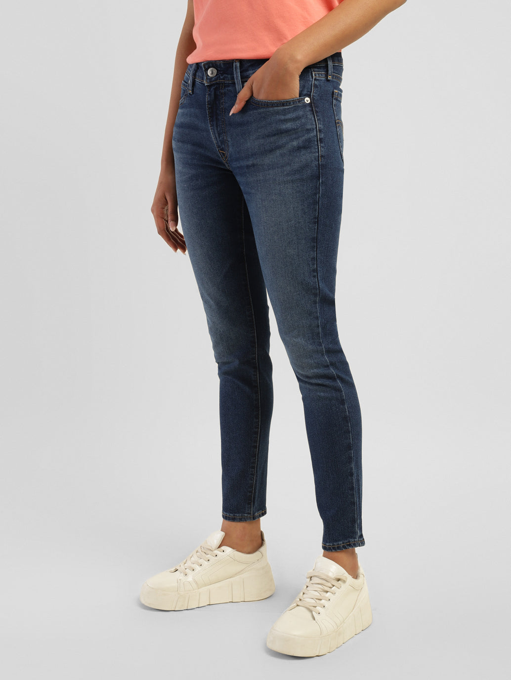 Women's 711 Blue Skinny Fit Mid Rise Jeans - f362db0c-e2db-4619-8ec5-5363553bf2bb View