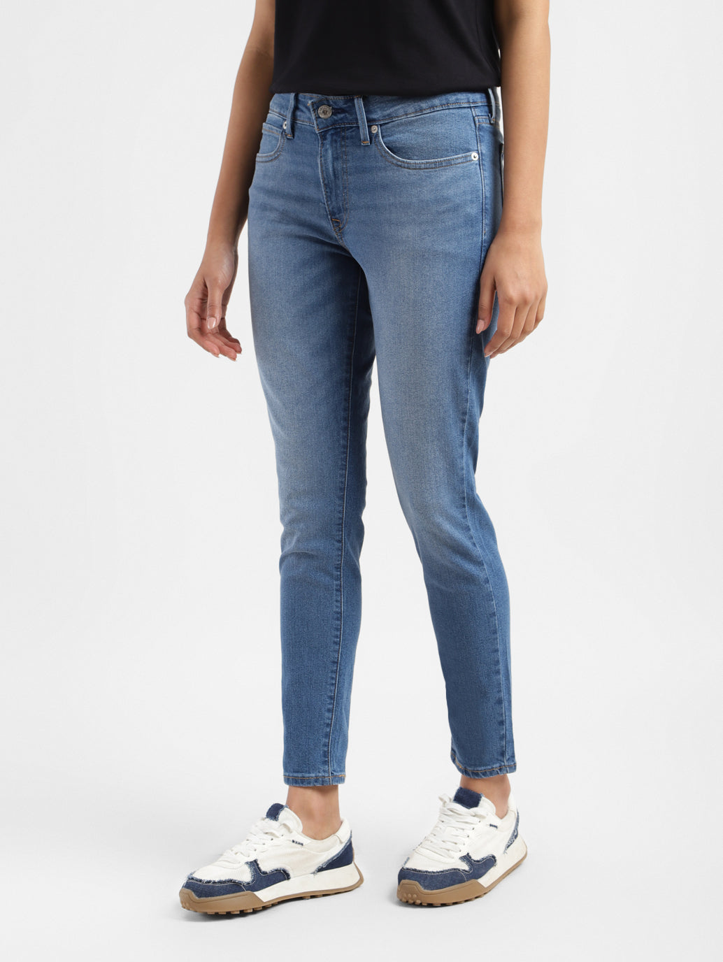 Women's 711 Blue Skinny Fit Mid Rise Jeans - 2d7c938a-0a75-483b-83ba-9a1cb31ab6b4 View