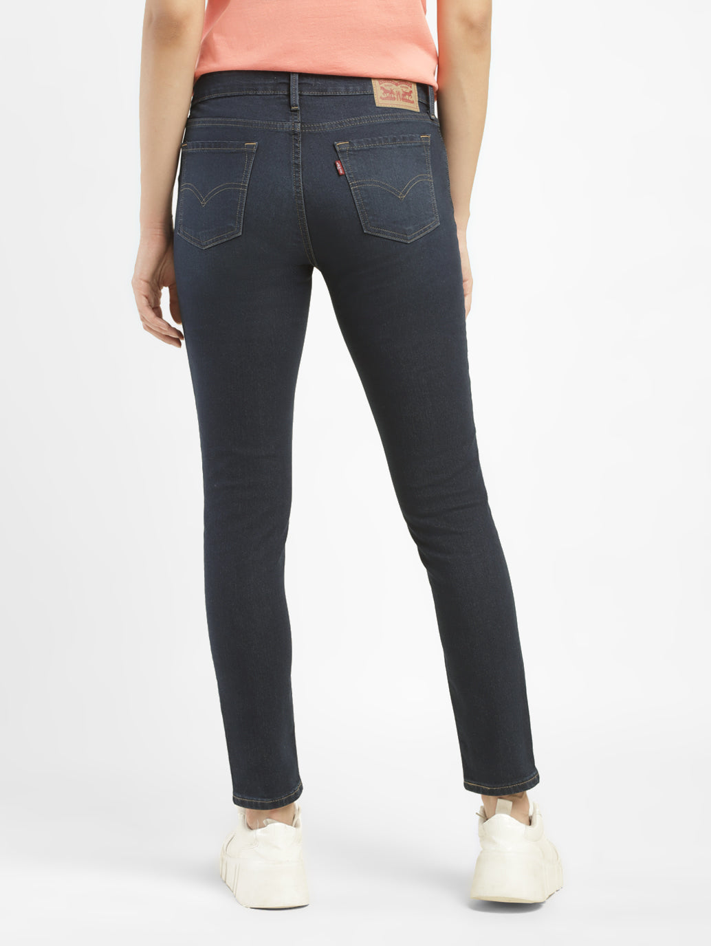 Women's 711 Blue Skinny Fit Mid Rise Jeans - 07b045ab-3917-49c8-8f50-66eb74640a0e View