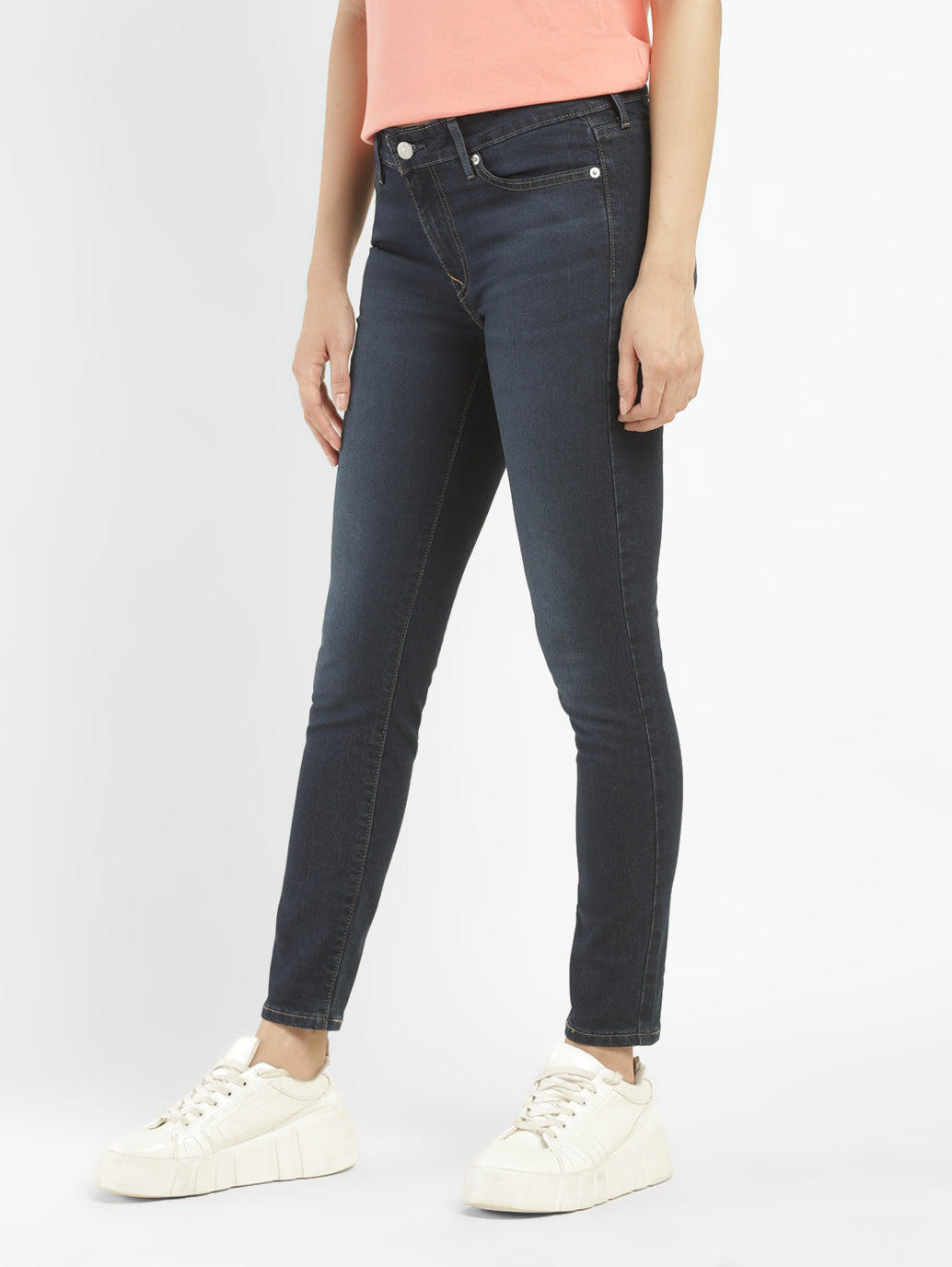 Women's 711 Blue Skinny Fit Mid Rise Jeans - 0ceec86f-14ee-448e-b4e7-b4b561e3e366 View