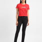 Women's 711 Black Skinny Fit Mid Rise Jeans - ModelFront View