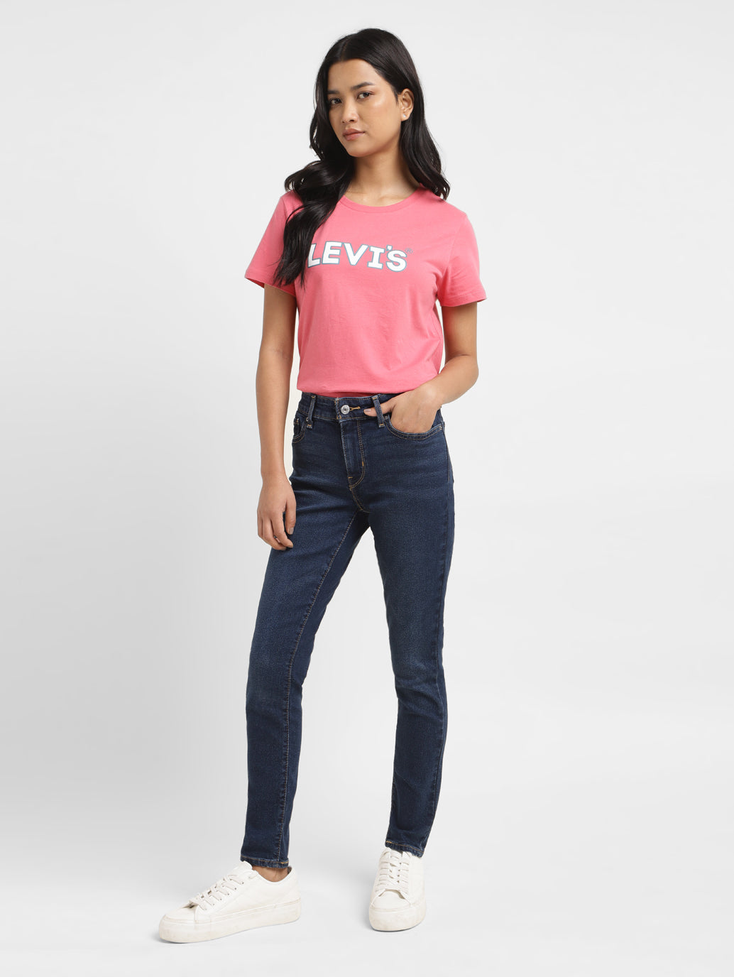 Women's 711 Blue Skinny Fit Mid Rise Jeans - 311ef17f-e3ee-4806-824d-5fa54aa4633c View