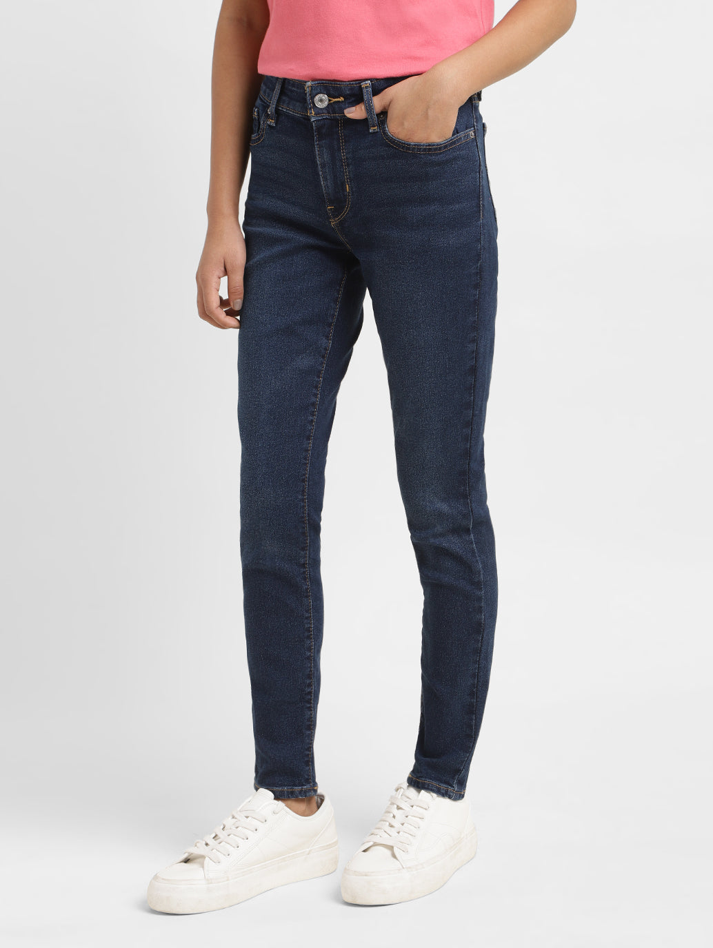 Women's 711 Blue Skinny Fit Mid Rise Jeans - 5cd31078-f97e-4723-aabd-75ca757490b5 View