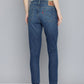 Women's 711 Blue Skinny Fit Mid Rise Jeans - Back View