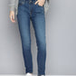 Women's 711 Blue Skinny Fit Mid Rise Jeans - Front View